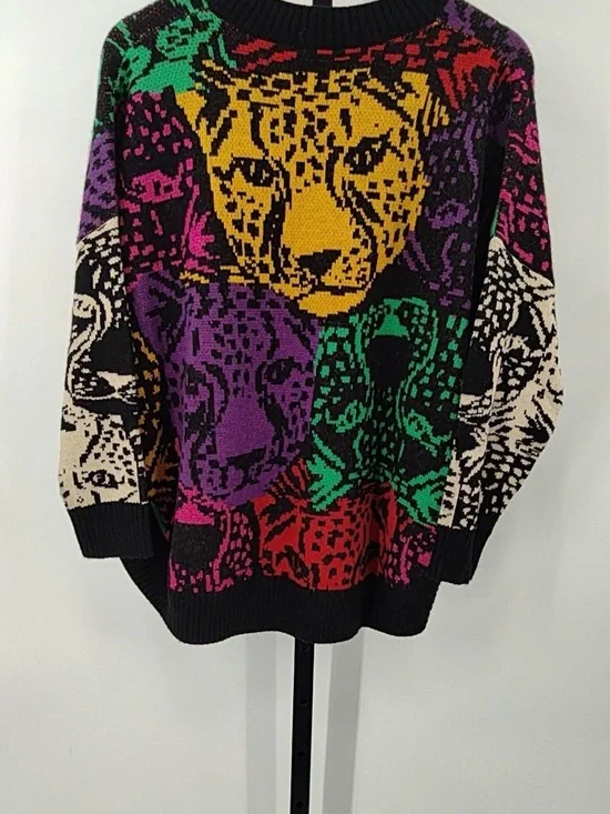 FARM Rio Multicolor Animal-Print Crewneck Sweater - Picture 4 of 6